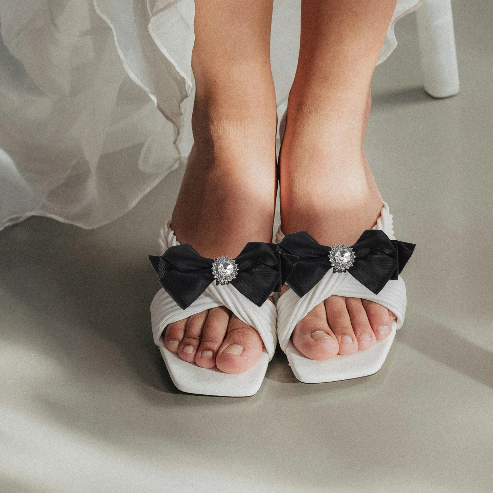 

Shoe Buckle Decoration Detachable Bow Heels Accessories Charms Flower Bowknot Buckles Shaped Fabric Decorative Clip