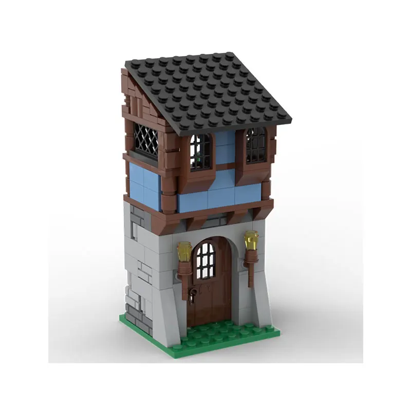 MOC Medieval Tower Small Particle Assembly Building Block Castle Model Toy DIY Building Gift Set 154pcs