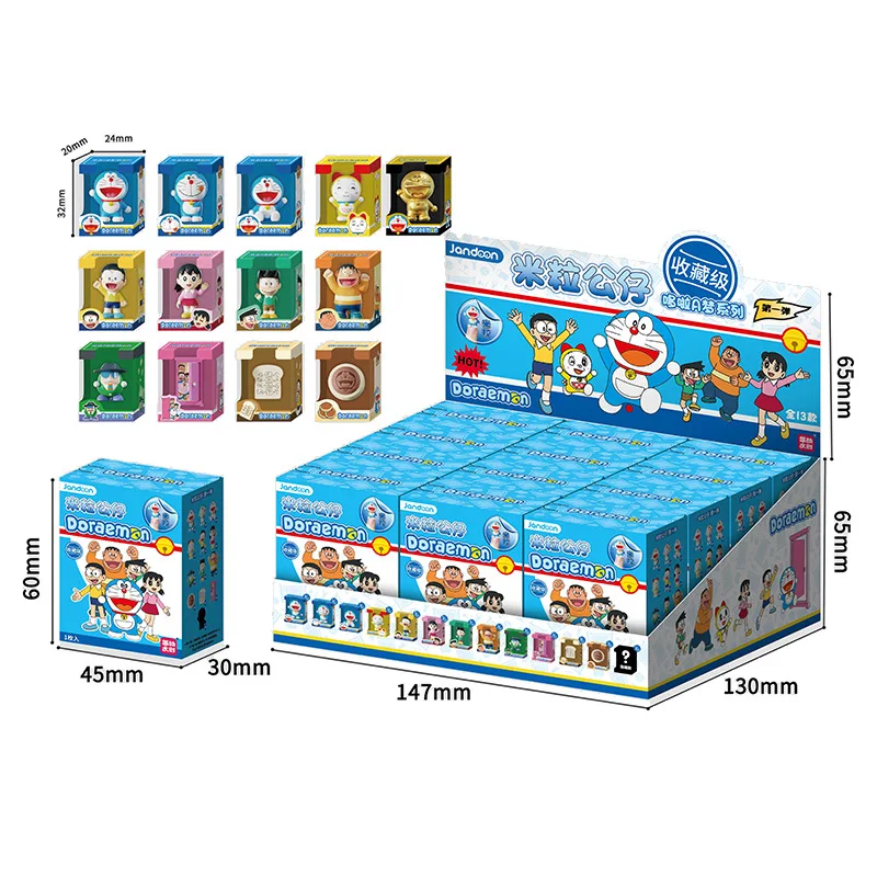 Authentic Star Buddy Doraemon Series Blind Box Mini Winnie The Pooh Stitch Rice Grain Blind Box Collectible Action Figures