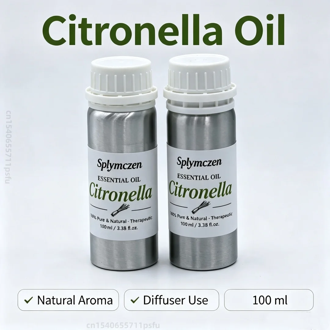 Natural Citronella/Neen Oil Aroma Diffuser Fragrance DIY Candle Soap Making Indoor Outdoor Fresh Scent Home Aromatherapy Oil