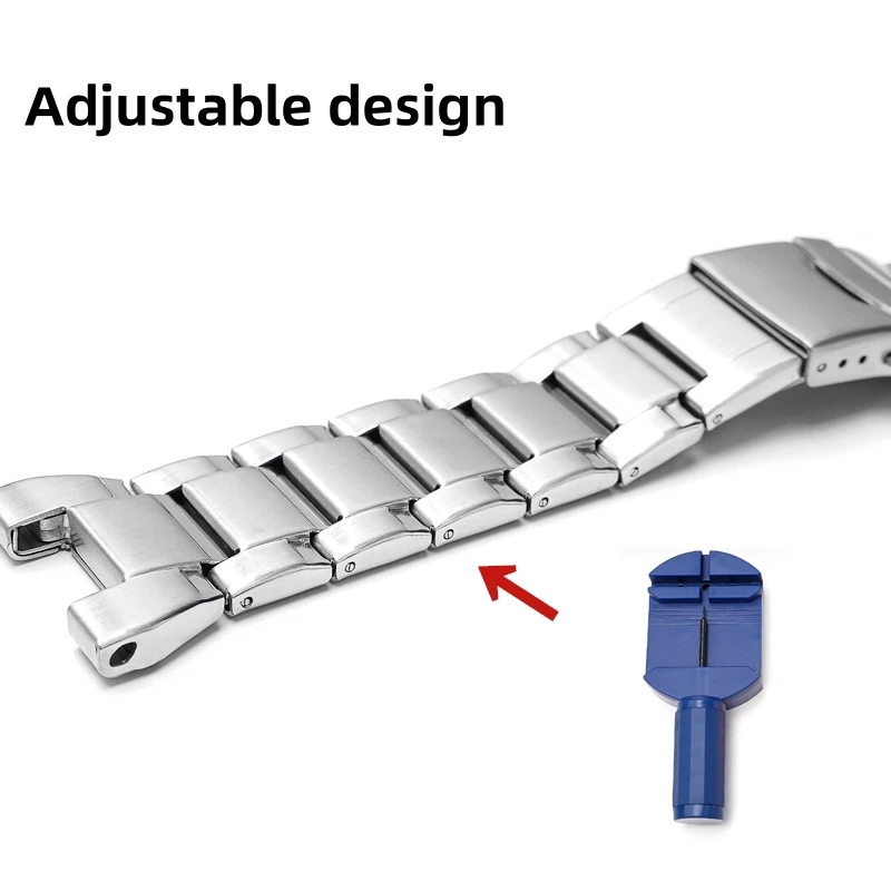 For Casio Watch Band GST-W300 400G B100 S300 S310 S120 S110 W100G W110 Metal Strap 304 Stainless Steel Watch Band Bracelet