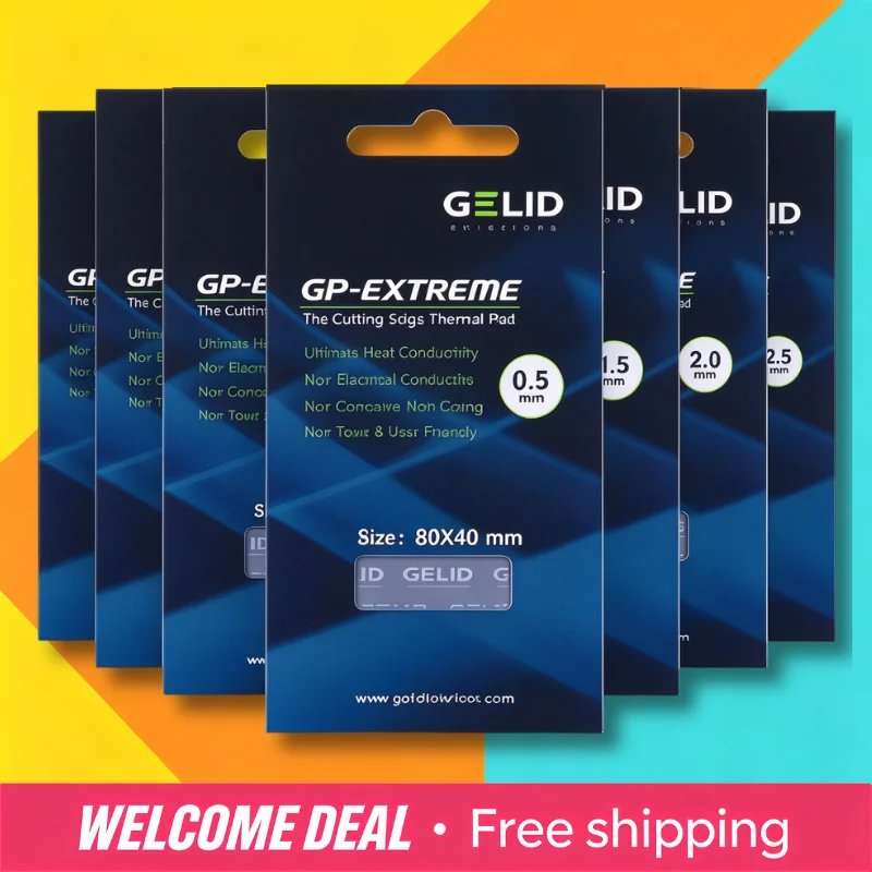 Gelid Thermal Pads GP Extreme Thermal Pads 12W/mK 1mm Thermal Pad Grey Thermal Pads for GPU PS4 Graphics Card CPU Cooling 80*40m