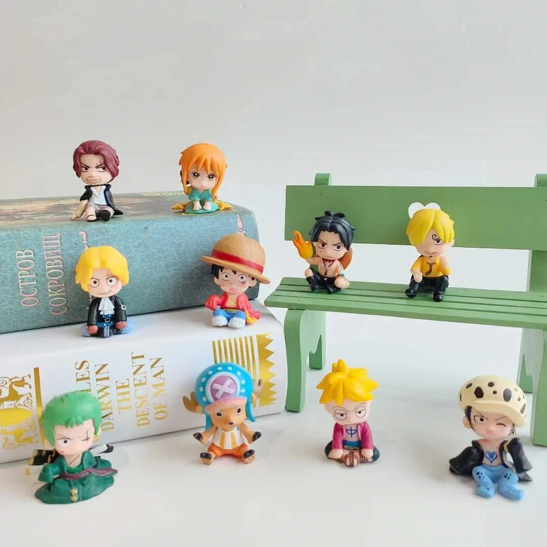 HOT NEW One Piece Figures Set Luffy Law Sabo Zoro Sanji Nami Chopper Marco Ace Roger Action Figurine Model Doll Toys Gift view 6