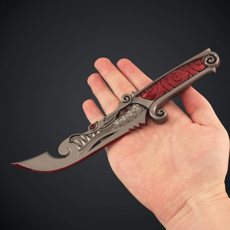 Nowy 22cm Valorant Gadżet do Gry Broń Metalowy Model Ostrza Smoka i Rekwizyty Dekoracja na Biurko Ozdoby Prezent Urodzinowy Zabawka