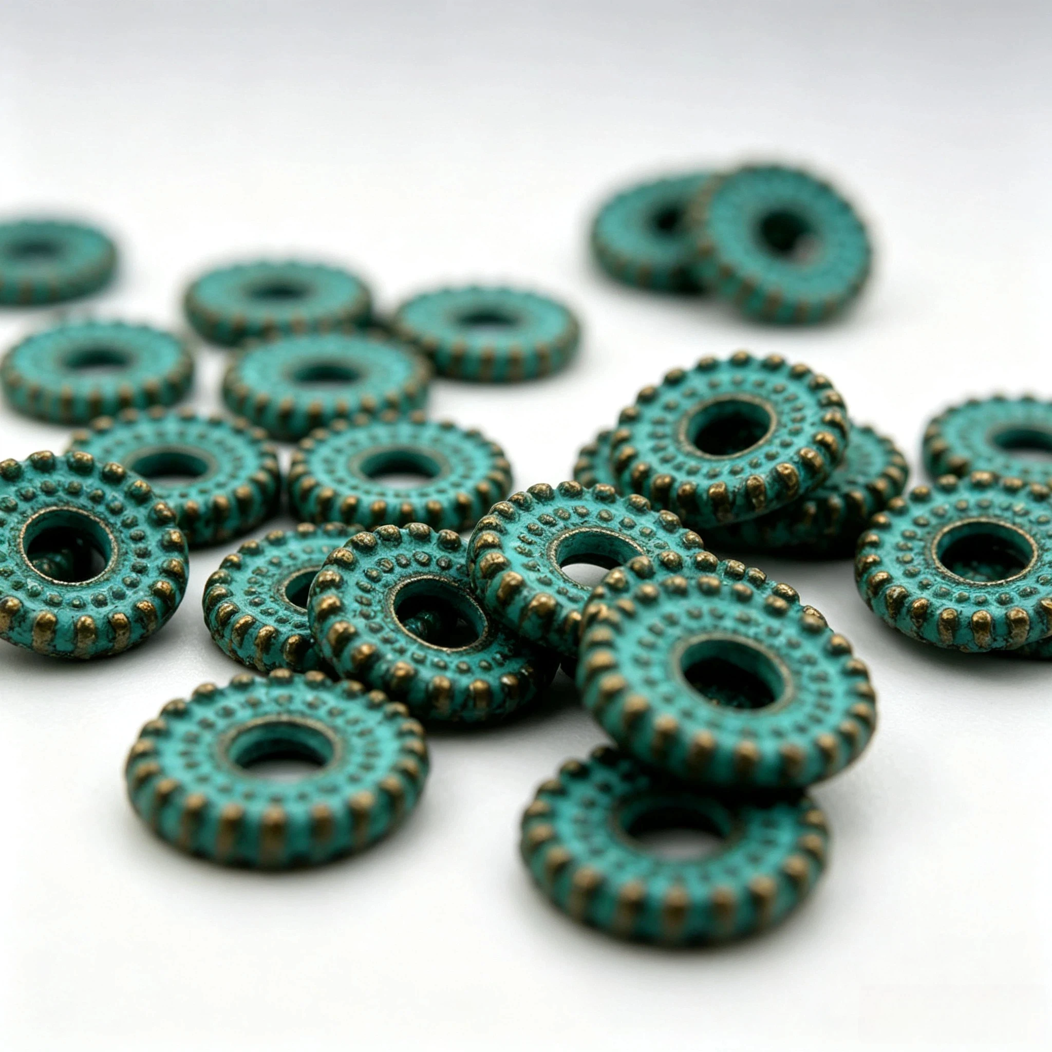 100 Tibetan Green Loose Spacer Metal Beads For Jewelry Making Diy Bracelet Necklace Finding Accessories Wholesale Supply image 6