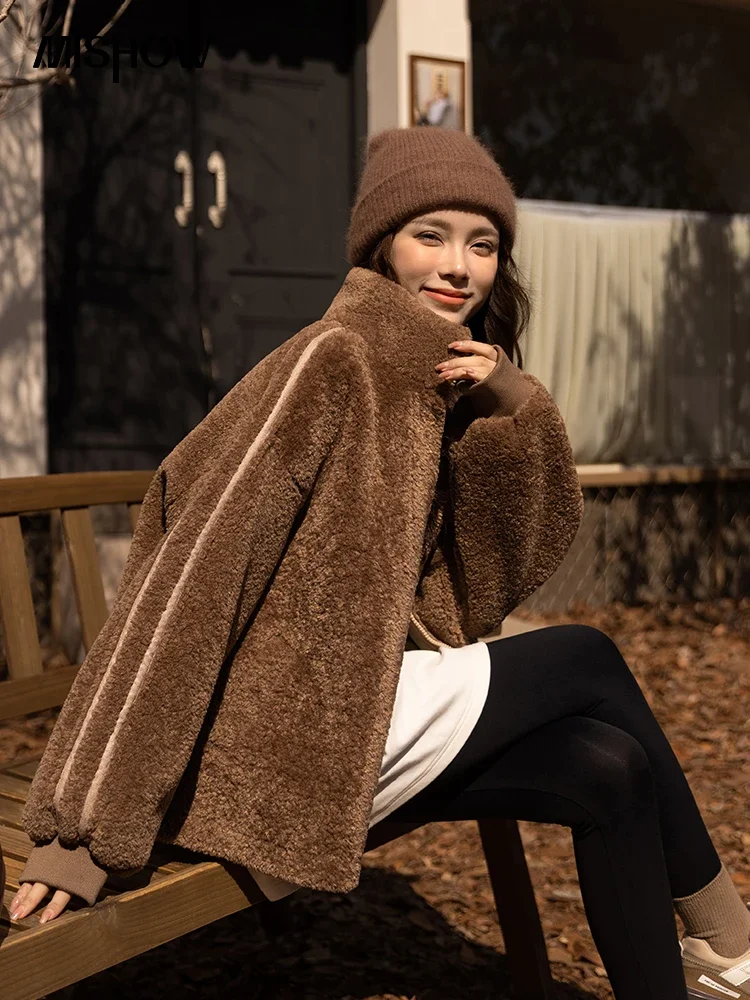 MISHOW Lambswool Jacket 2023 Winter Coat for Women Korean Fashion New In Outerwears New Thicken Zipper Female Clothes MXB43W0732