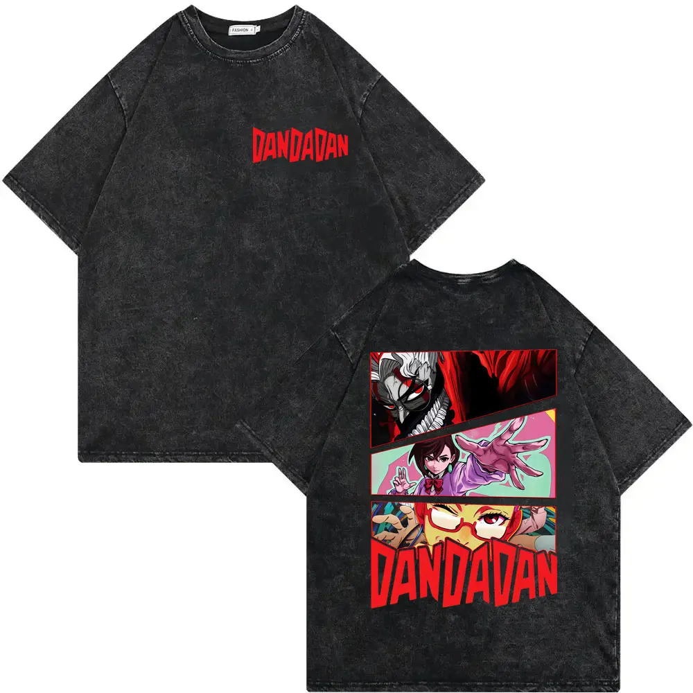 

Vintage Washed Japanese Anime Dandadan T-shirt High Quality Fashion Short Sleeve T Shirts Men Women Harajuku Cartoon T-shirts