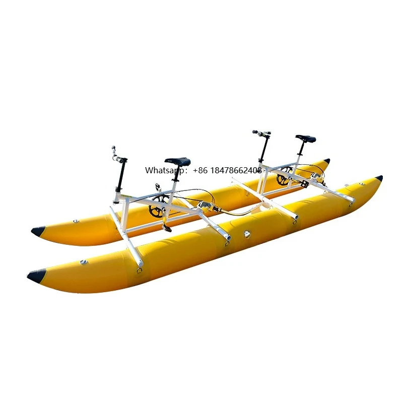 

Water Play Equipment Outdoor Double Person PVC Pontoon Water Bike Commercial Inflatable Tube Pedal Bike