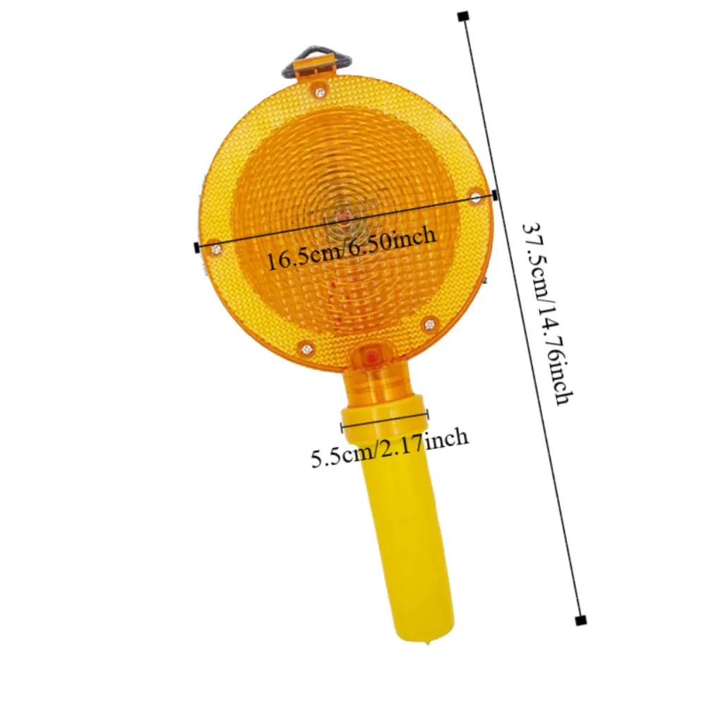 Waterproof Handheld LED Barricade Light with Hanging Ring LED Light Source Traffic Safety Light Strobe Function High Visibility