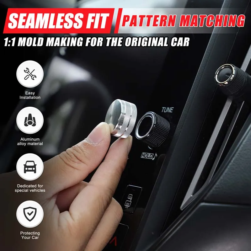 For 24-25+ Subaru CROSSTREK/22-25+ Subaru WRX Car Center Control Volume Knob Decorative Ring Aluminum Alloy Car Accessories 3