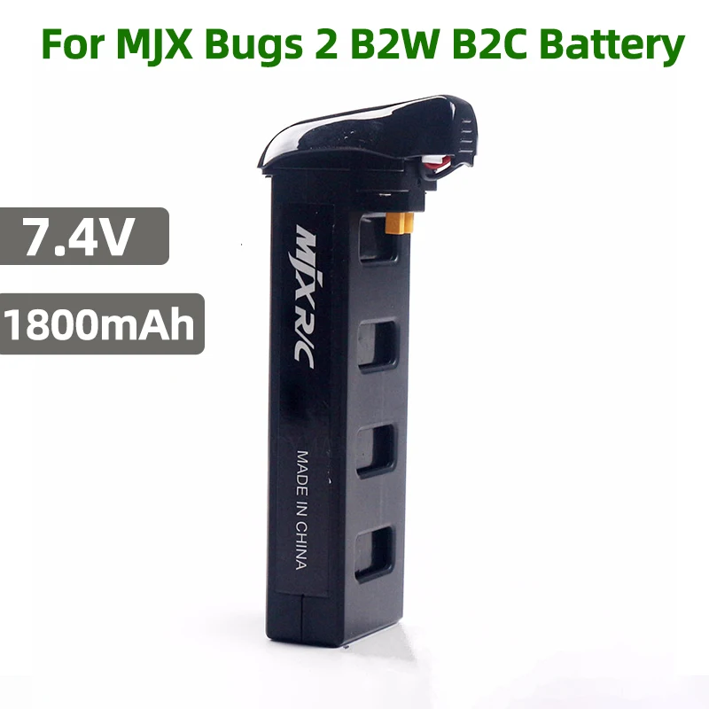 

For MJX Bugs 2 B2W B2C Battery 7.4V MJX B2W B2C Li-po Battery 1800mAh Potency 25C MJX B2W B2C RC Quadcopter Drone Spare Parts