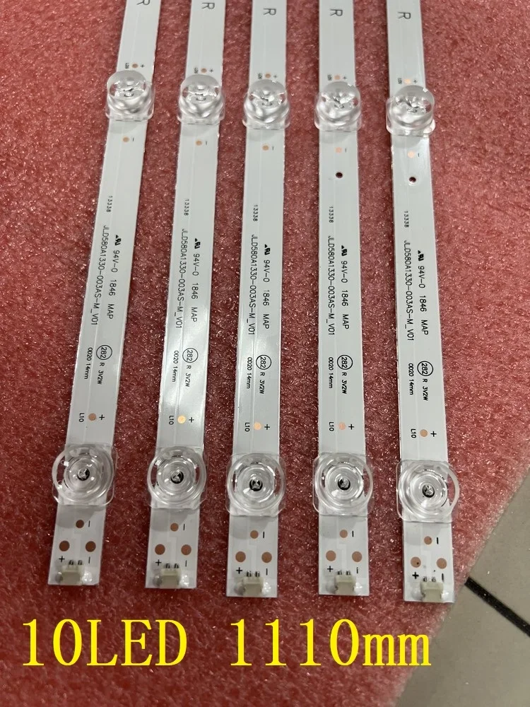 Kit 5 PCS LED strip For HZ58A55 58B7200U 58R6109 H58A6100IL 58R6000FM 58H6500E Sharp LC-58Q620U HD580S1U02-L1 HD580S1U91-L1S0G32