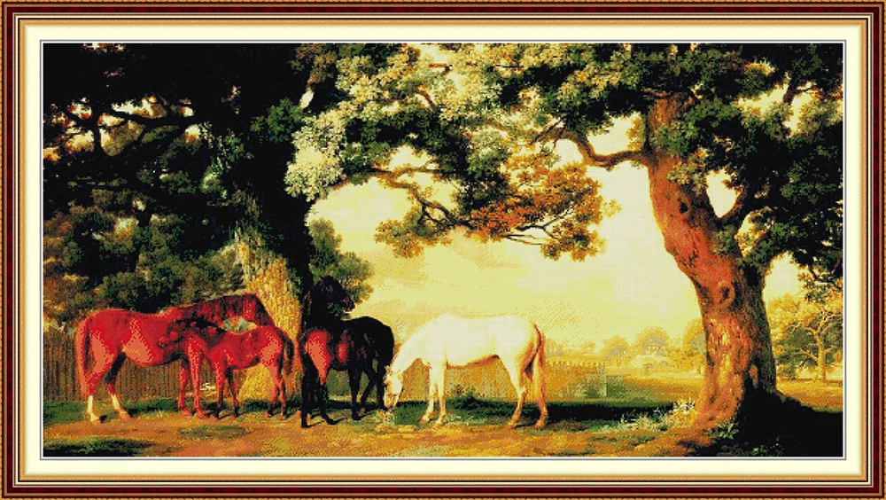 mare-et-volumineux-sous-le-grand-arbre-de-chene-kit-de-point-de-croix-aida-14ct-11ct-compte-impression-toile-points-de-croix-couture-broderie-bricolage