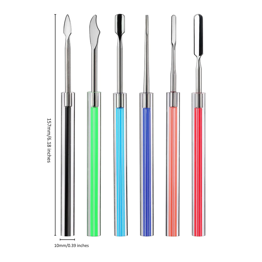 Acrylic stainless steel cigarette paste spoon Rosin Dab Tool oil spoon smoking tool accessories Va cleaning tool