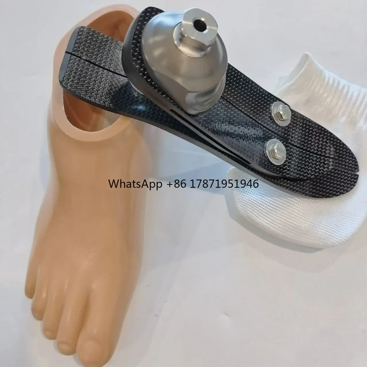 Prosthetics carbon fiber foot for amputees with lower ankle, prothesis foot