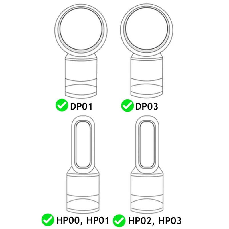 Filtro Hepa compatibile per Dyson HP00/HP01/HP02/HP03/DP01/DP03 purificatore d'aria con ventola di raffreddamento puro 2 pezzi