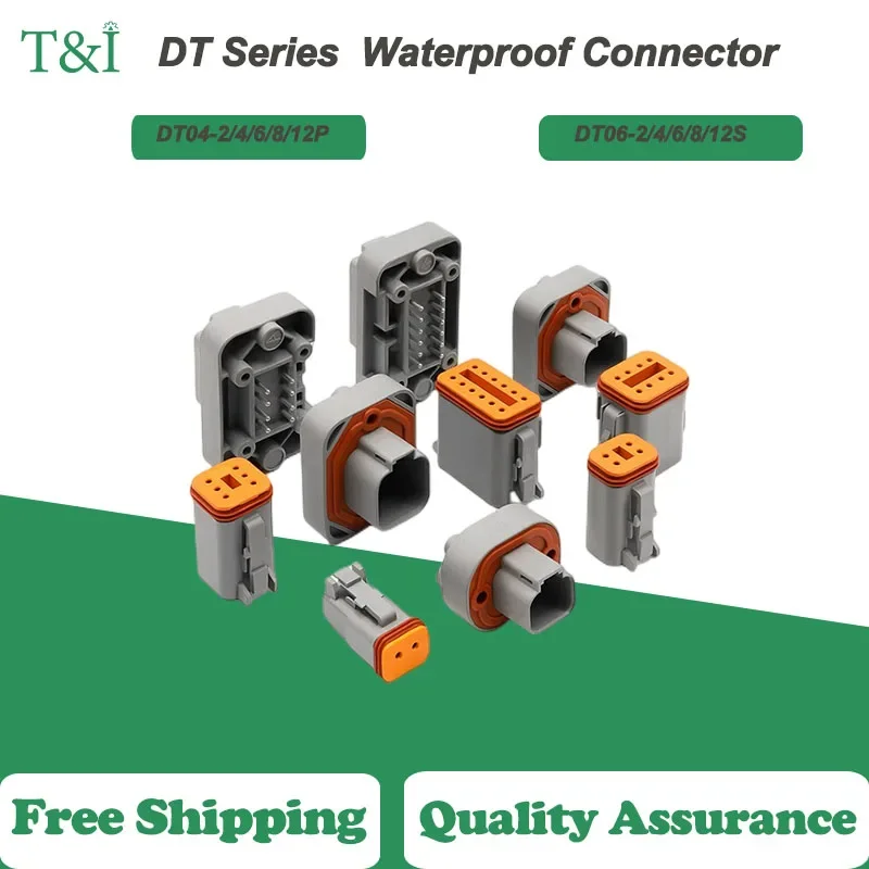 

5/10 Sets Deutsch DT04-2/4/6/8/12P DT06-2/4/6/8/12S Male&Female Automotive Waterproof Connector Butt Harness Plug