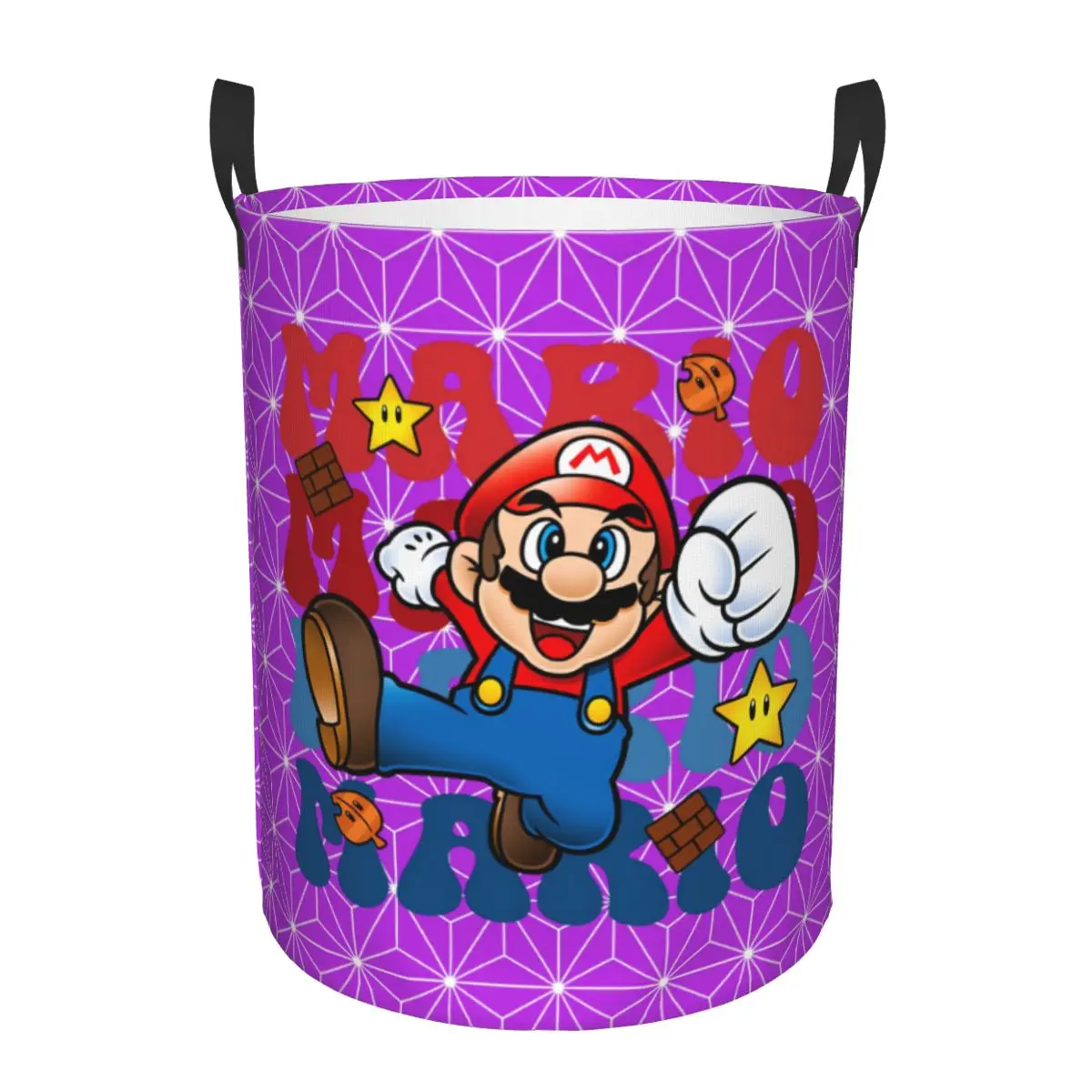 

Anime Mario Laundry Basket Foldable Large Clothes Storage Bin Cartoon Laundry Hamper