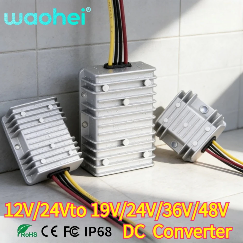 

1*12V to 19V/24V/36V/48V 3A 5A 8A 10A 12A 15A Auto Boost converters Regulator Electric power Step-Up Power Module Voltage ROHS