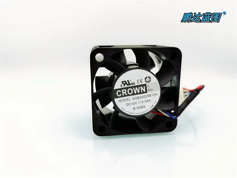 CROWN AGB0402812H dual ball 12V 0.53A alarm PWM temperature control 4028 server 4CM fan.40*40*28MM