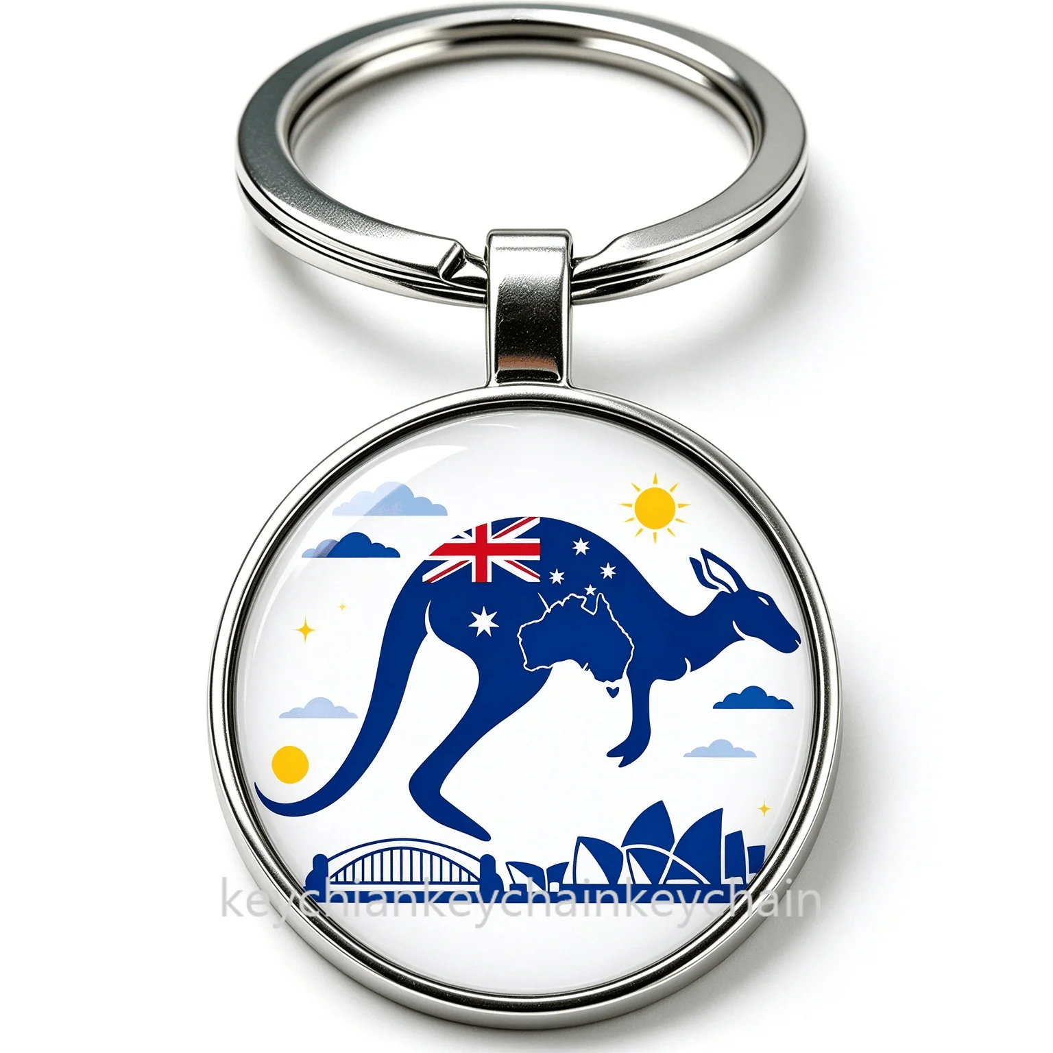 Men'S Fashion Sydney - Kangaroo Sydney Landmark Keychain Key Ring