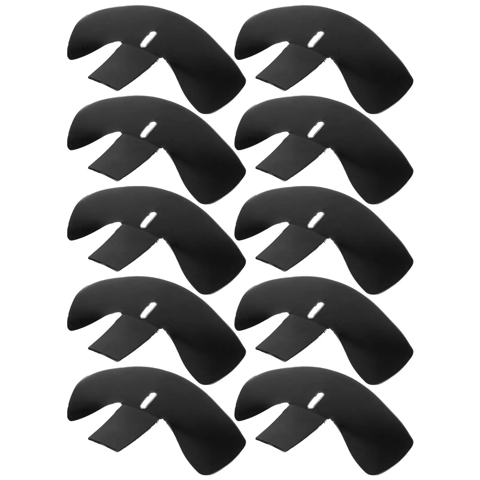 Hat Accessories 10 Pcs Bump Cap Insert for Baseball Caps Hard Brim Shade Plastic Inner Universal Security Holders Visor