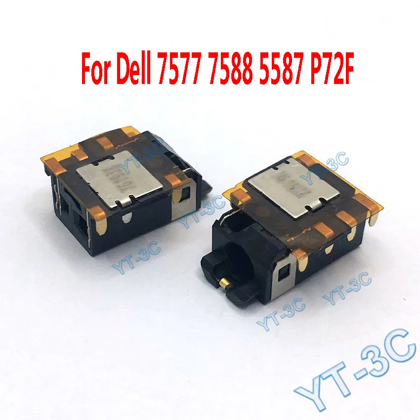 2PCS 새로운 오디오 잭 헤드폰 포트 커넥터 소켓 노트북 3.5mm 7pin, Dell 7577 7588 5587 P72F