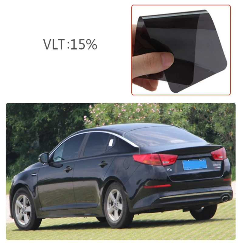 19.69 X 118.11In(50Cmx300Cm) Universal Car Solar Nano Ceramic Window Tint Film Sun Glare(Vlt15%)