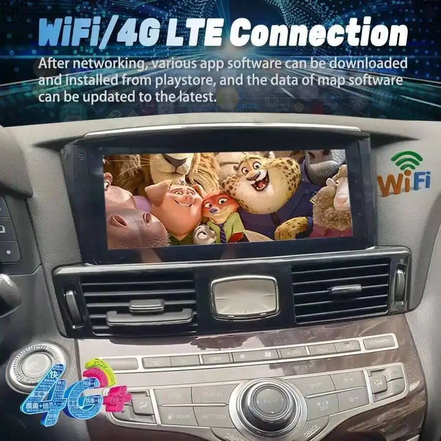 10.25inch Android15 Car Radio For Infiniti Q70L M25 M35 2011-2017 Carplay Multimedia Stereo Video Player GPS Nivigation HeadUnit