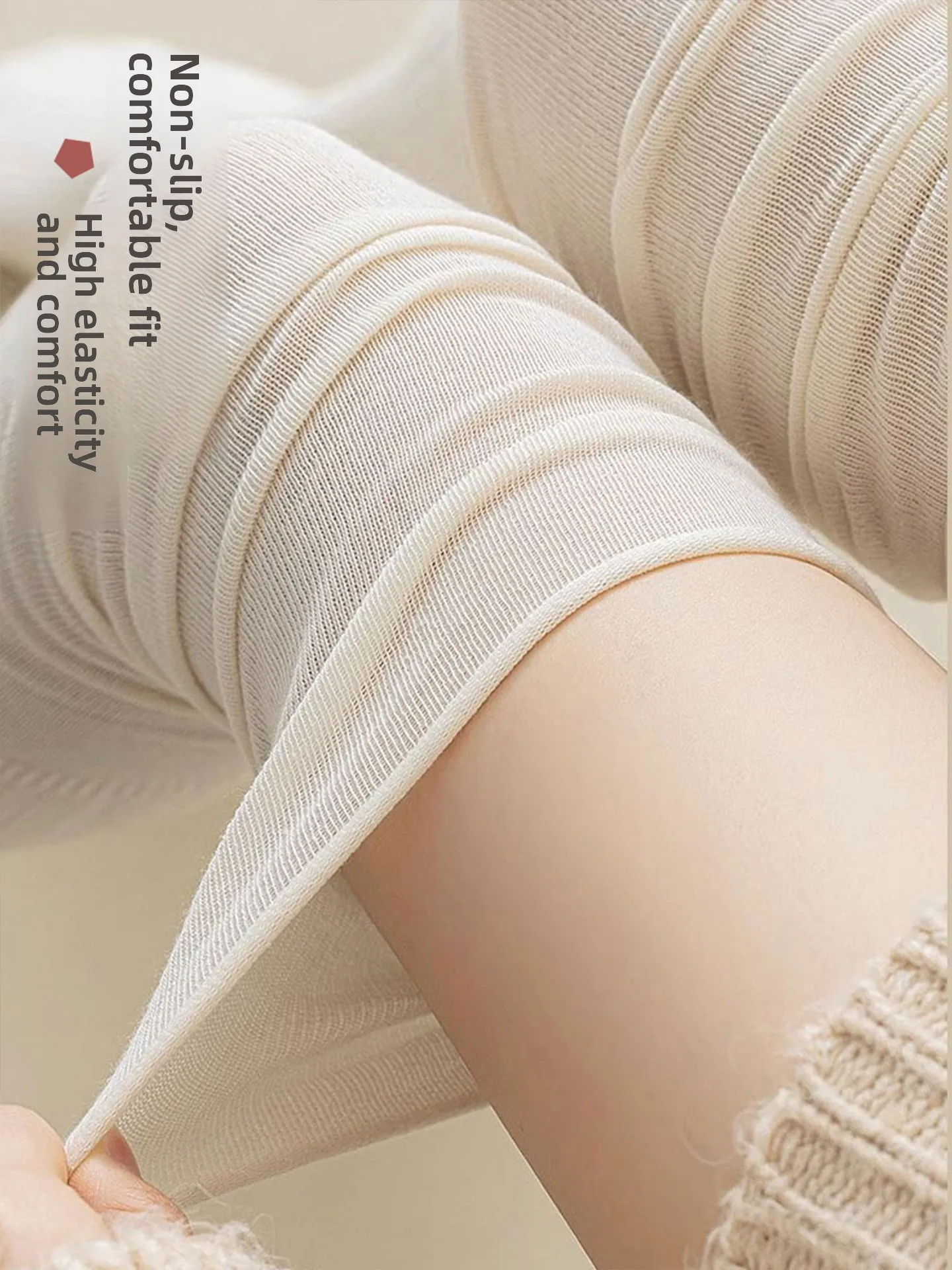over Knee Long Tube Socks Women Spring Autumn Maternity High Tube Half Tube Long Socks Trendy Fleece Lined Non Slip Crew Socks