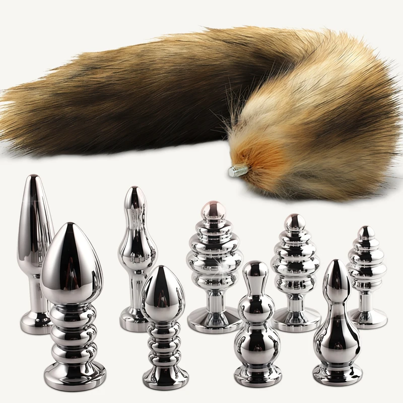 Bdsm Slave Fox Tail Tail In The Ass Removable Large Anal Plug Dilator Adult Games Stage Props Gay Intimates Accessories Sex Toys