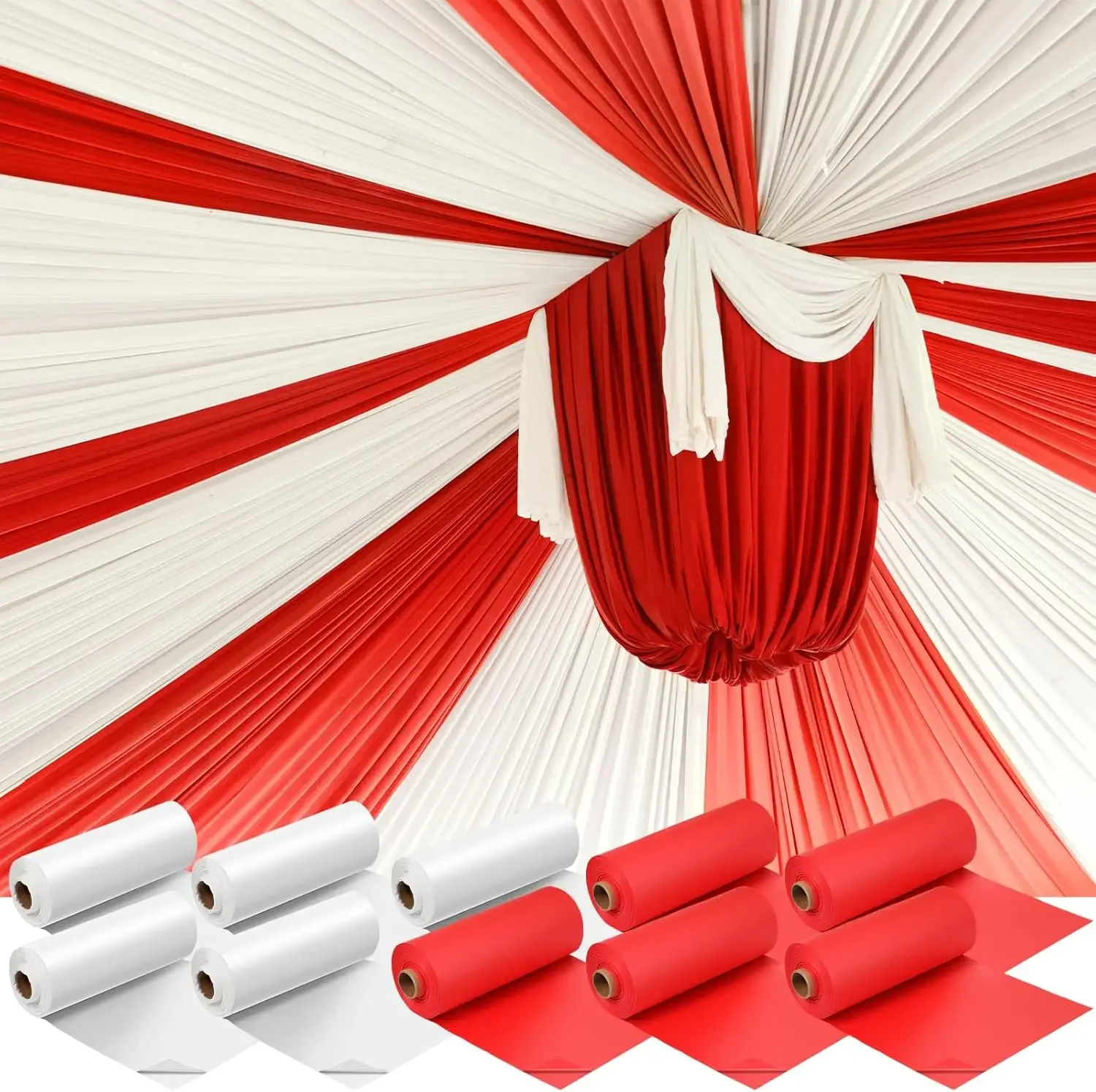

40'' x 100' Circus Tablecloth Roll Plastic Tablecloth Disposable DIY Carnival Tent Party Supplies for Big Top Tent Backdrop Curt