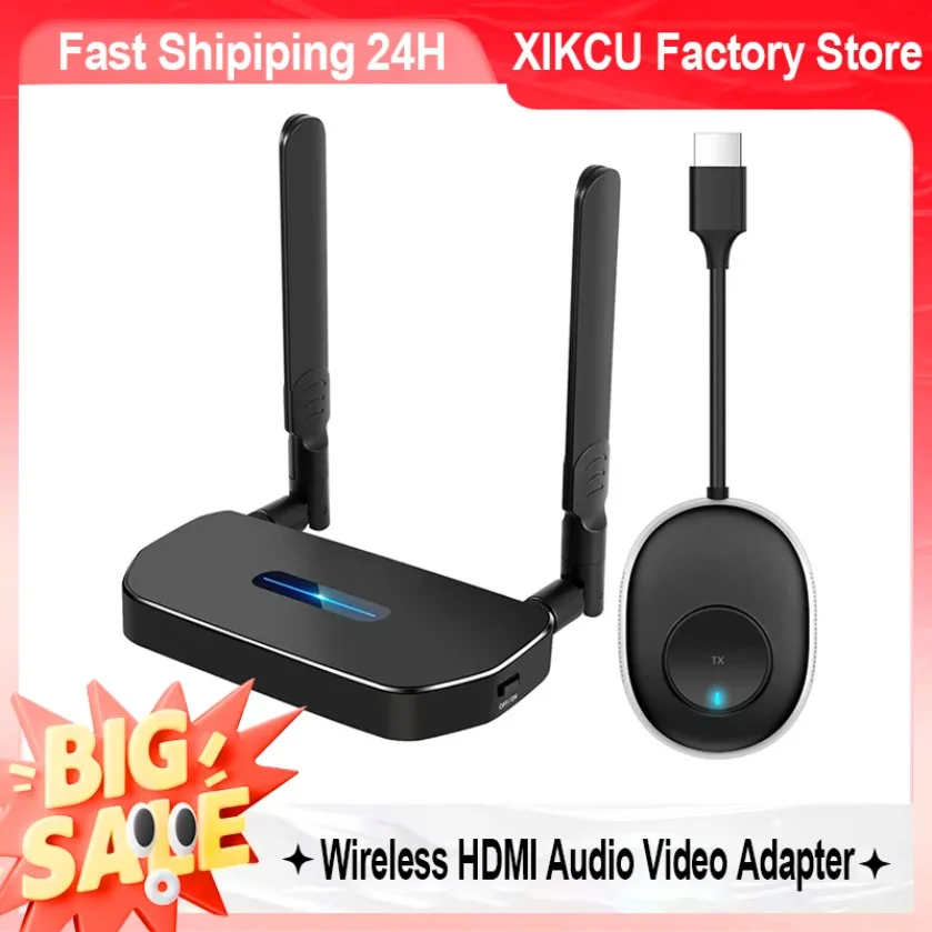 

XIKCU 50 м 4K беспроводной HDMI-совместимый видеопередатчик приемник удлинитель дисплея адаптер ключ для PS4 ПК к ТВ монитор Stick