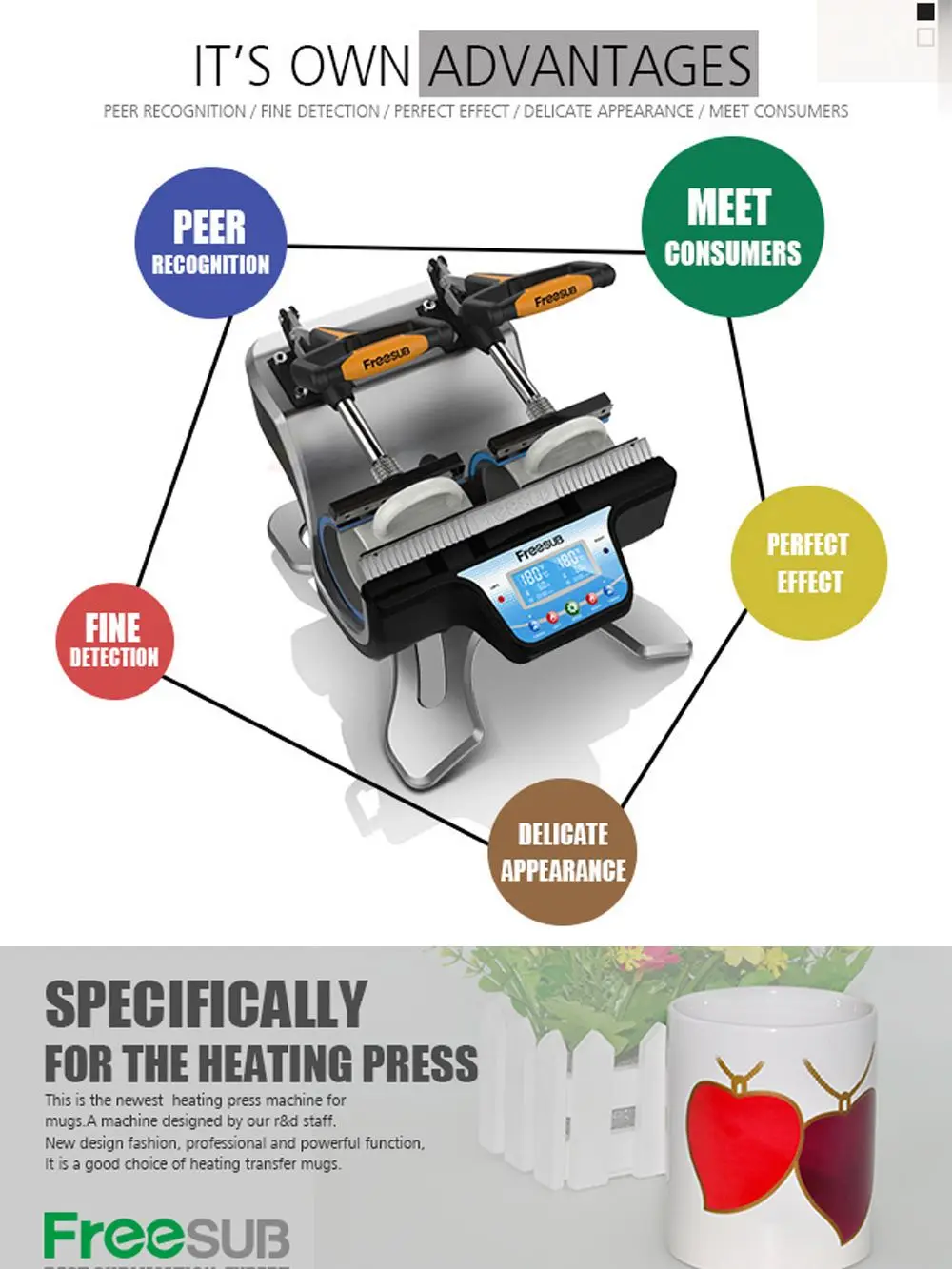 HOT SALE ST-210 Double Station Mug Press Machine Sublimation Heat Press Machine for Double 11oz Mugs Cups Printing ST-210