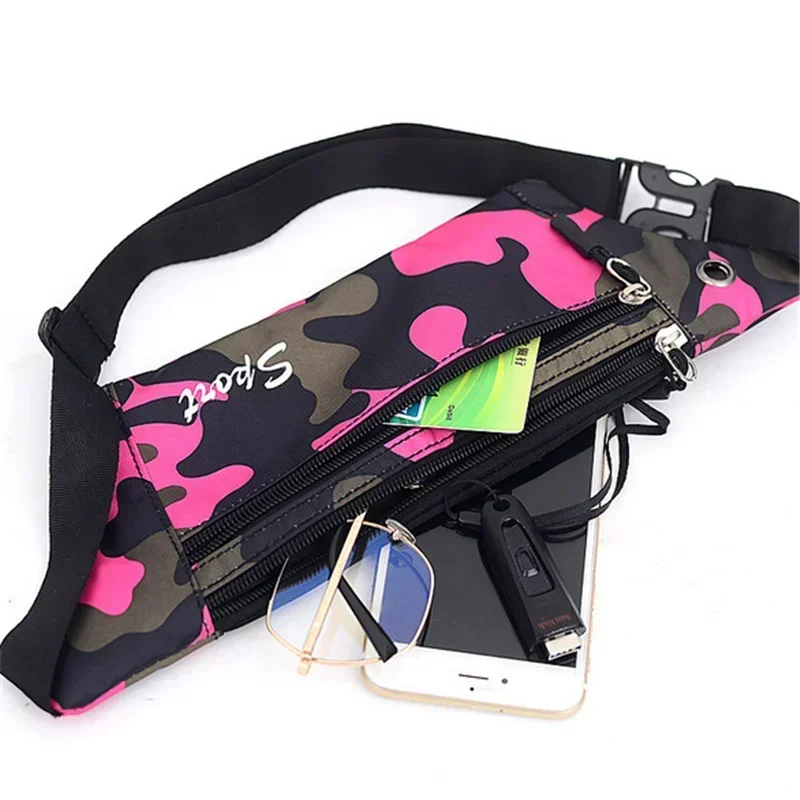 Men Outside Sport Waist Bags Waterproof Phone Belt Fanny Pack Travel Camouflage Bum Bag for Boys Girls Casual Walking Chest Pack