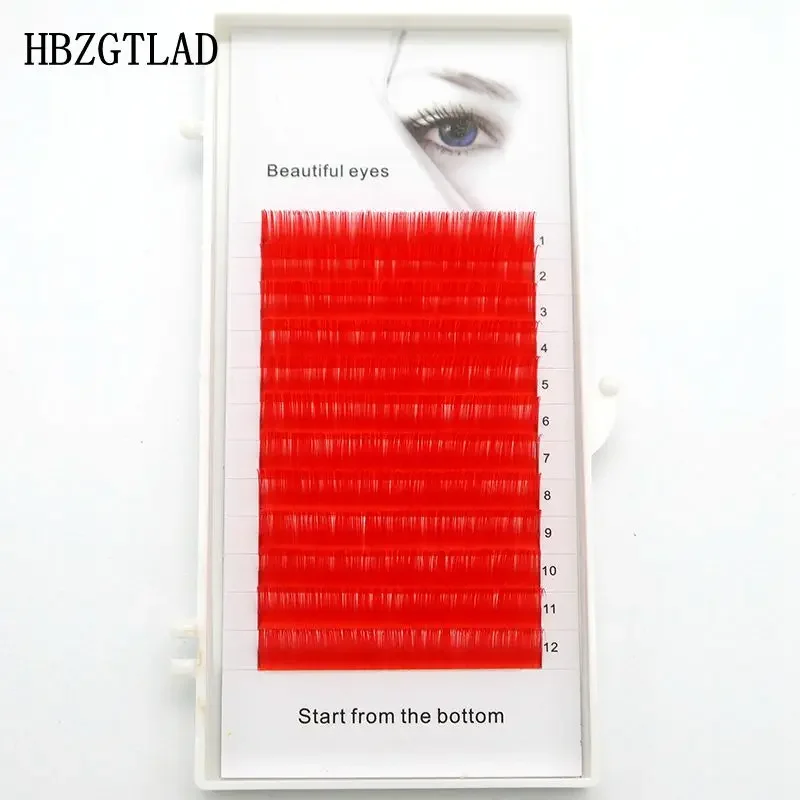 HBZGTLAD C/D 0,07/0,1 mm 8/15 mm falsche Wimpern Mehrfarbige Wimpern individuelle farbige Wimpern Wimpernverlängerungen mit künstlichem Volumen