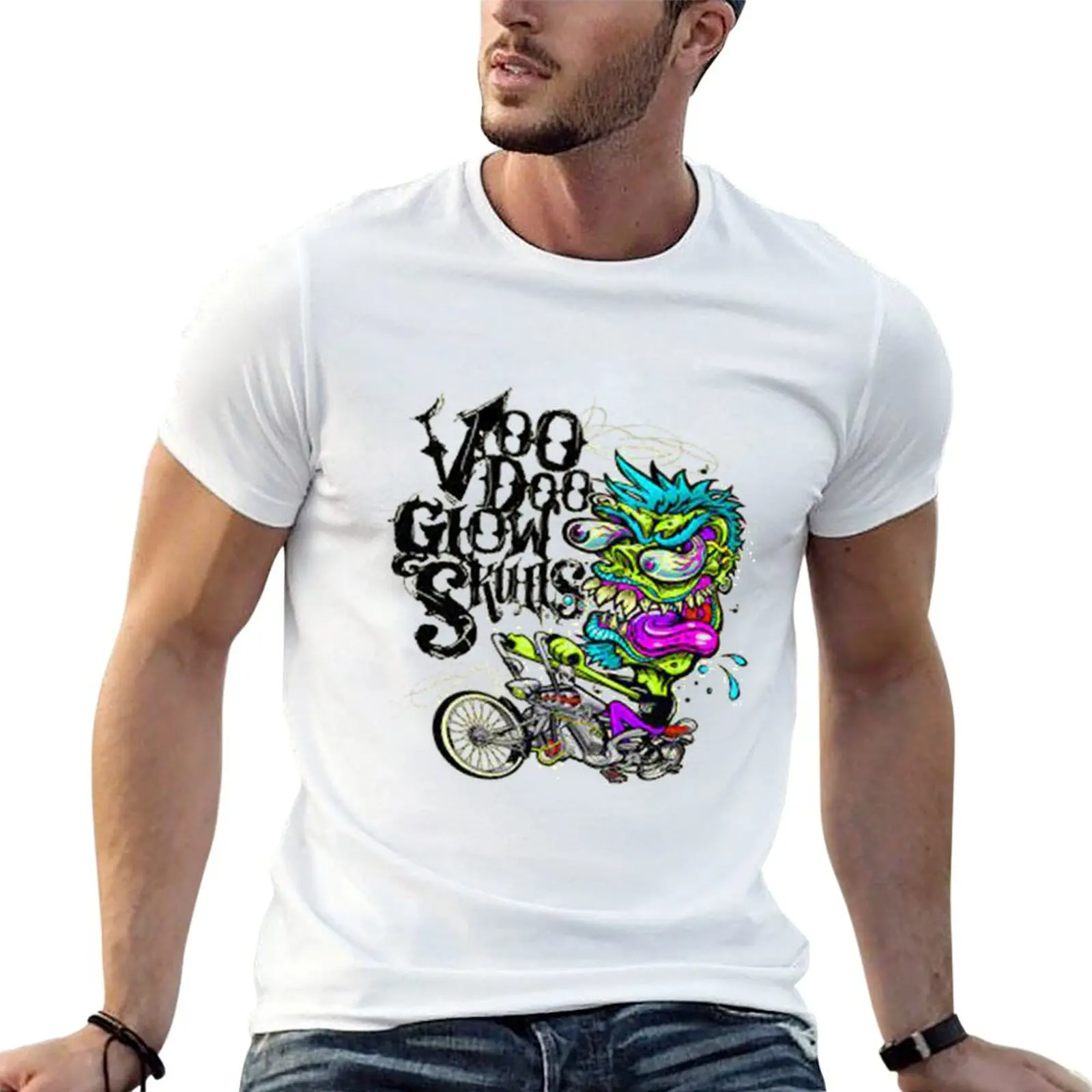 

t VOODOO t SKULLS shirt shirts man graphic T-Shirt essential GLOW