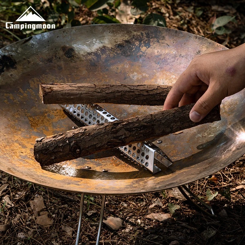 CAMPINGMOON New Arrival A4-CS/A4-CM Air Hole BBQ Accessories Camping Gear Reusable Metal Firewood Stainless Steel