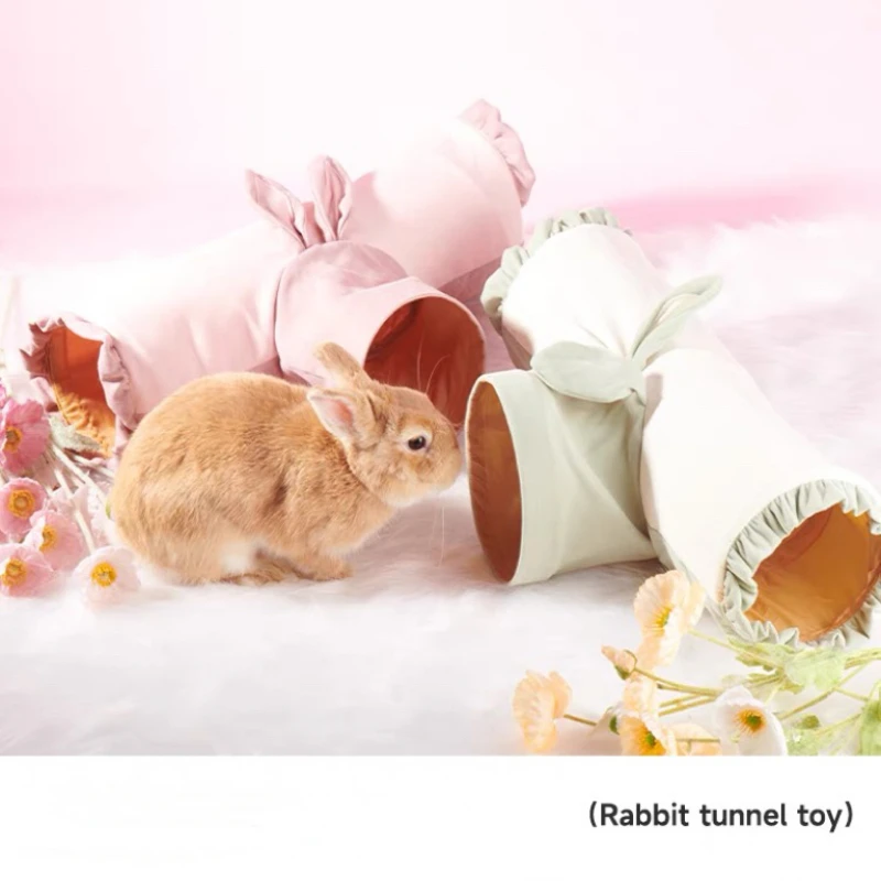 Pet Tunnel Rabbit Accessories 3 Way Avoidance Tunnel Toy for Rabbits,Totoro and Hamster Indoor Pet Avoiding Toys Hamsters Supply