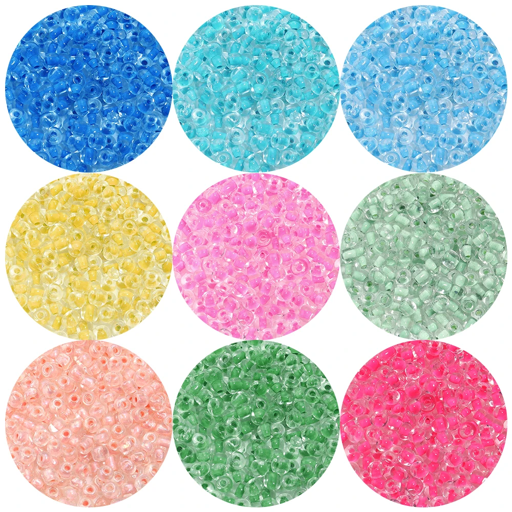160/800pcs 4mm Light Color Seed Beads Glass Seed Beads Transparent Glass Beads For Jewelry Making DIY Necklaces Bracelets Crafts