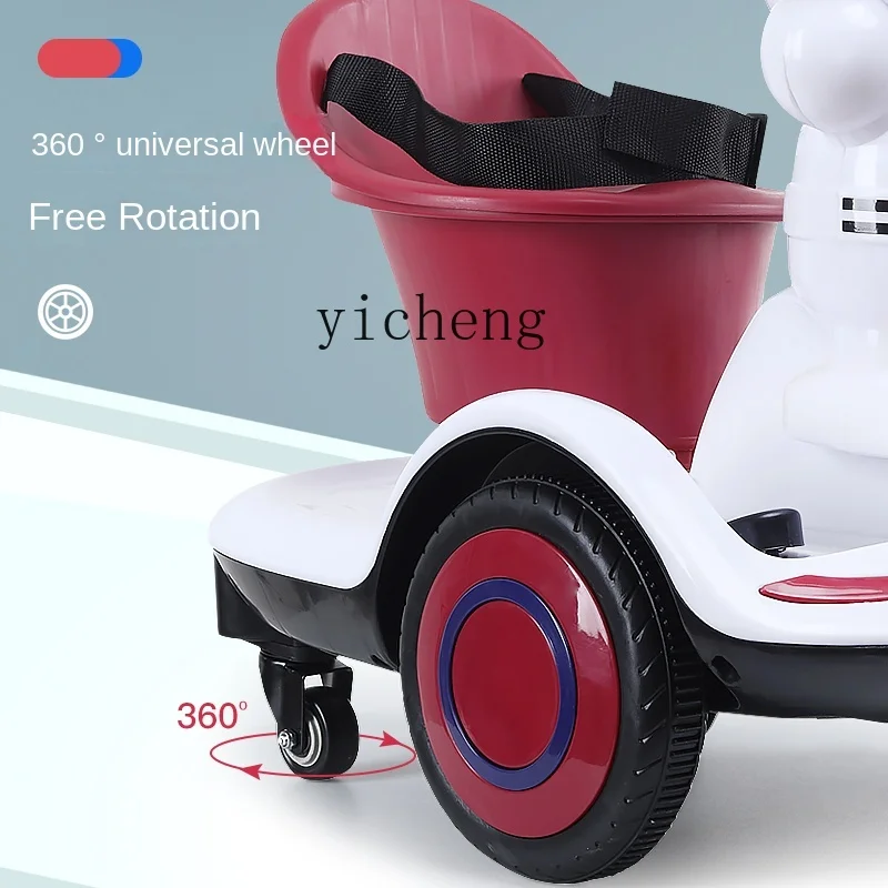 Tqh Children\'s Electric Car Boys and Girls Remote Control Toy Car Seated Baby Baby Double Drive Four-Wheel Drift Car