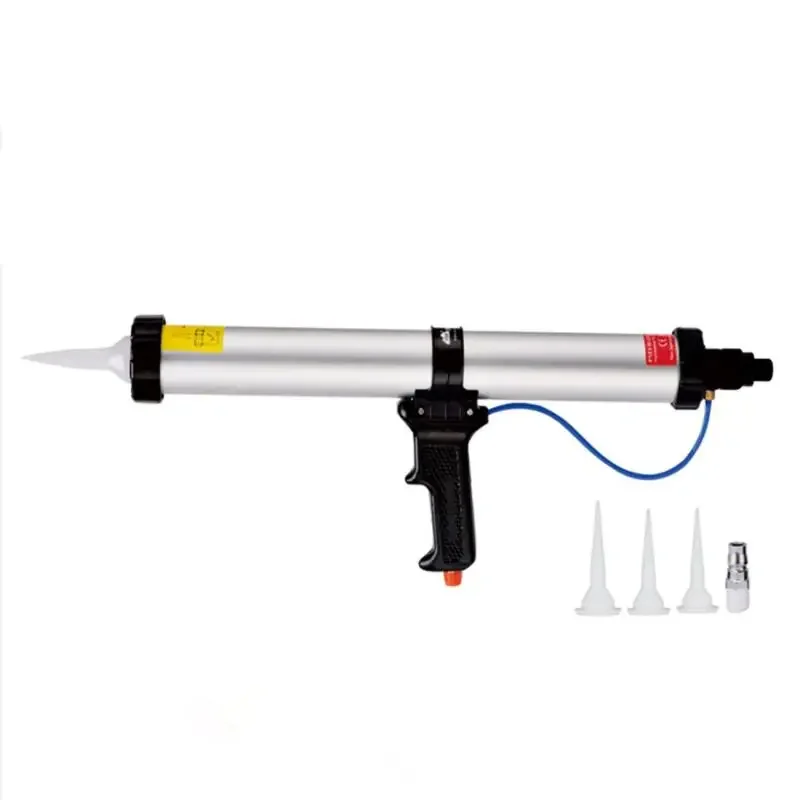 15 Inches Sausage Pneumatic Caulking Gun Silicone Sealant Gun Air Rubber Gun Caulk Applicator Tool Nozzles for 300/400/500/600ml