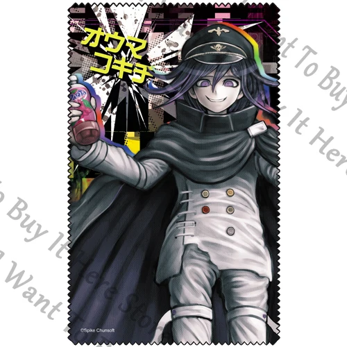 

Аниме Danganronpa Kokichi Oma косплей мультфильм очки ткань орнамент чистящие салфетки аксессуар чистящая подушечка талисман Ambitus подарок