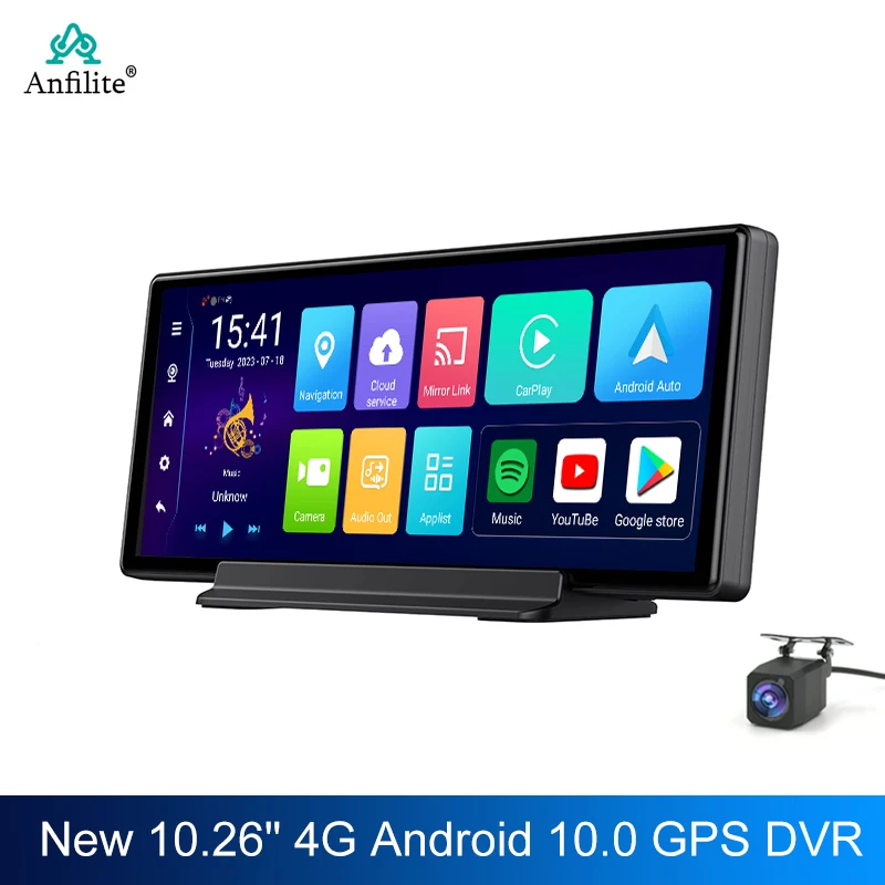 10.26 inch 4G Android 13 Car DVR 4+64G 8 Core GPS Navigation WiFi ADAS Dash Cam Rearview Mirror Camera monitor Video Recorder