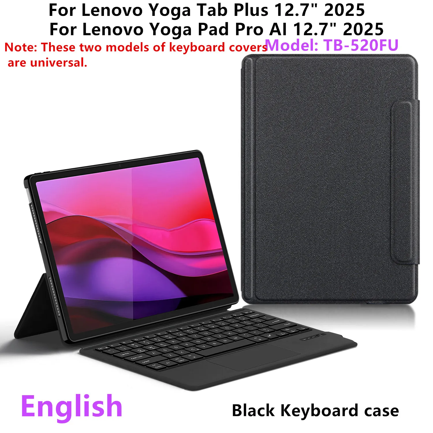 Touchpad Keyboard For Lenovo Yoga Tab Plus 12.7'' 2025 TB520FU