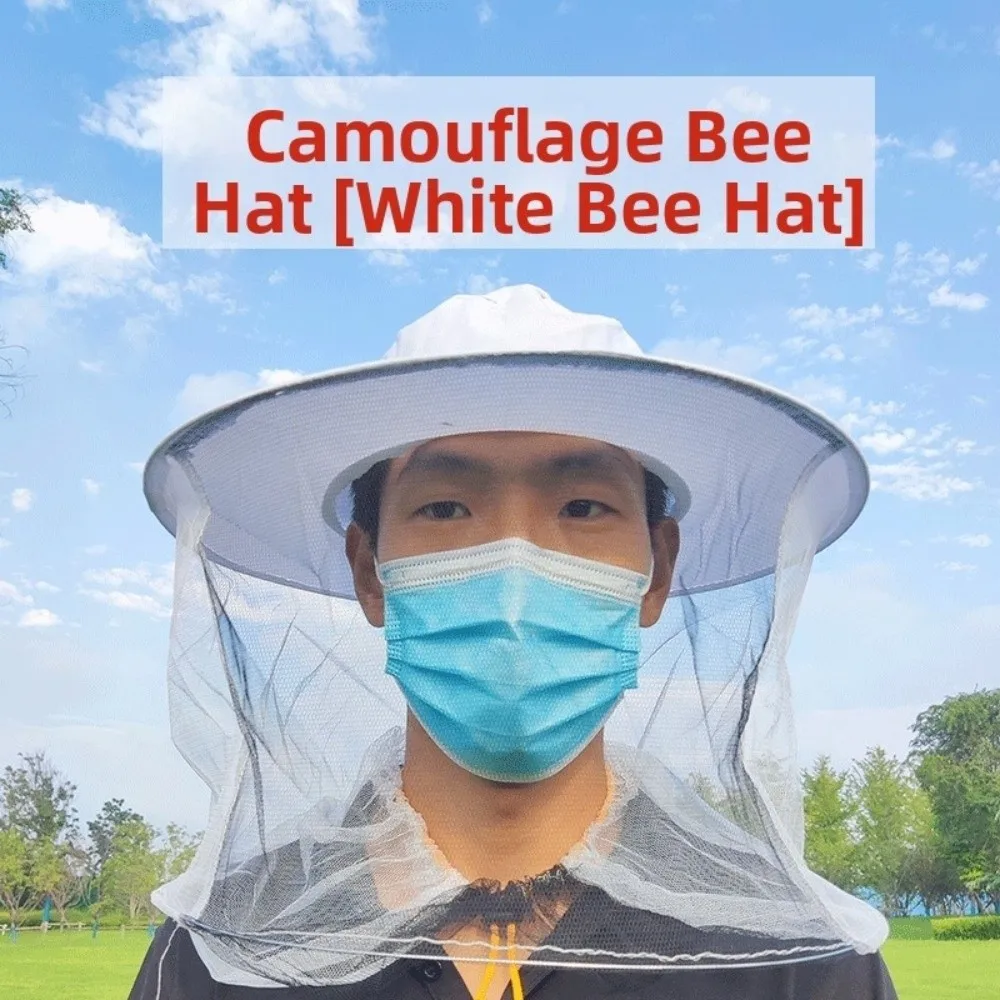 Professional Thickened Mesh Beekeeping Hat Foldable with Brim Mosquito Net Hat Sunscreen Anti UV Fishing Cap Outdoor Fishing view 4