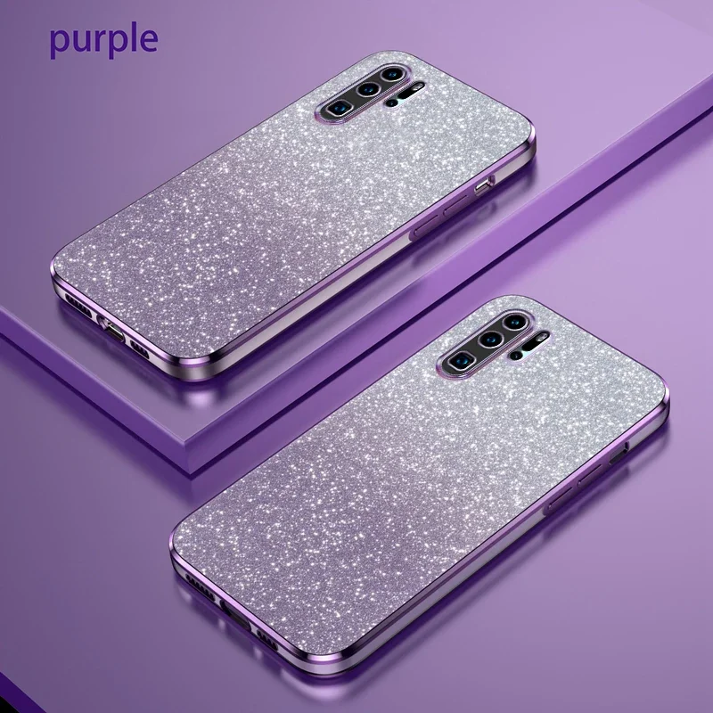 For Huawei P30 Pro Case Huawei P30 Pro Phone Case VOG-L29 VOG-L09 L04 Luxury Gradient Glitter Plating Silicone Back Cover Funda