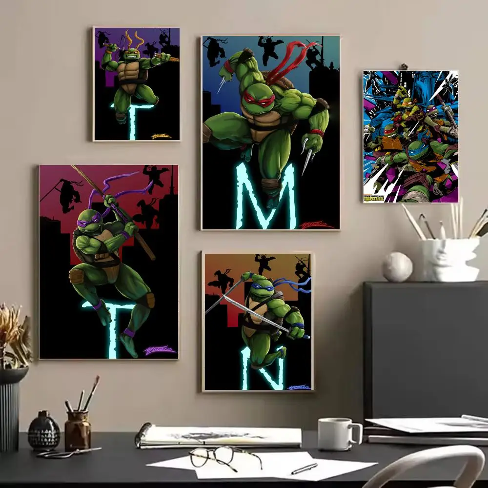 Movie T-Teenage Mutant Ninja Turtles Poster Trendy Aesthetic Wall Art high-end Bedroom Home Cafe library Decor