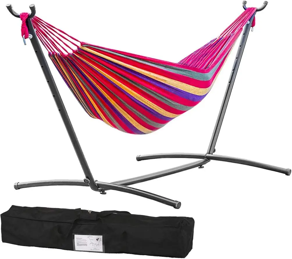 Portable Heavy Duty Steel Hammock Stand with Carrying Case for Outdoor and Indoor Use