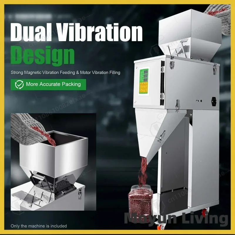 10-999g 200W Auto Packing&Filling Machine, 6-15 Bags/min Automatic Bottle Bag Packing Filling Machine,4 Wheels(2 with Brakes)